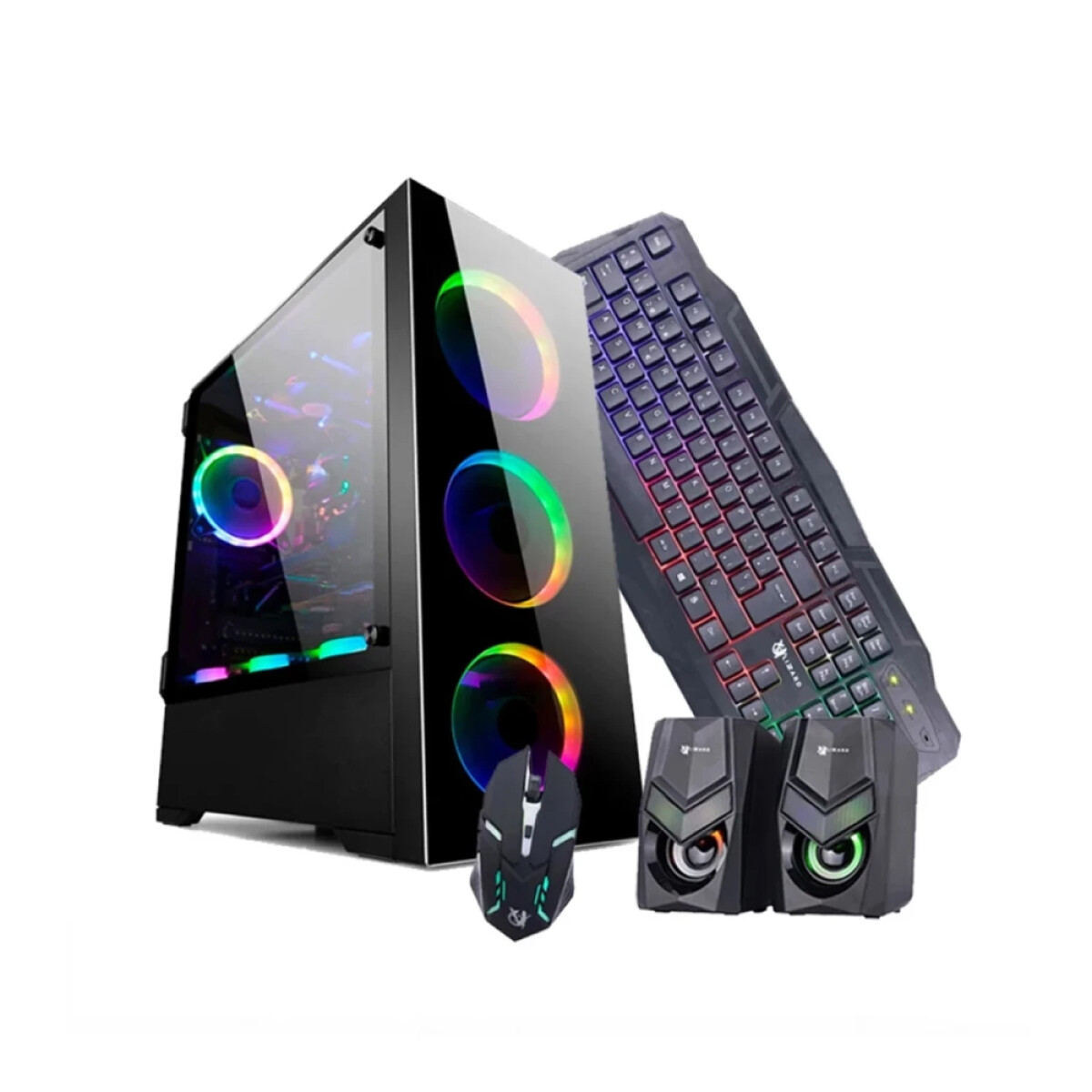 PC GAMER GOLDEN. Micro AMD Ryzen 5 4500. RAM 16GB DDR4. D.Sólido 500GB+DD 1TB. Tarjeta Ati Radeon RX 580 de 4GB 