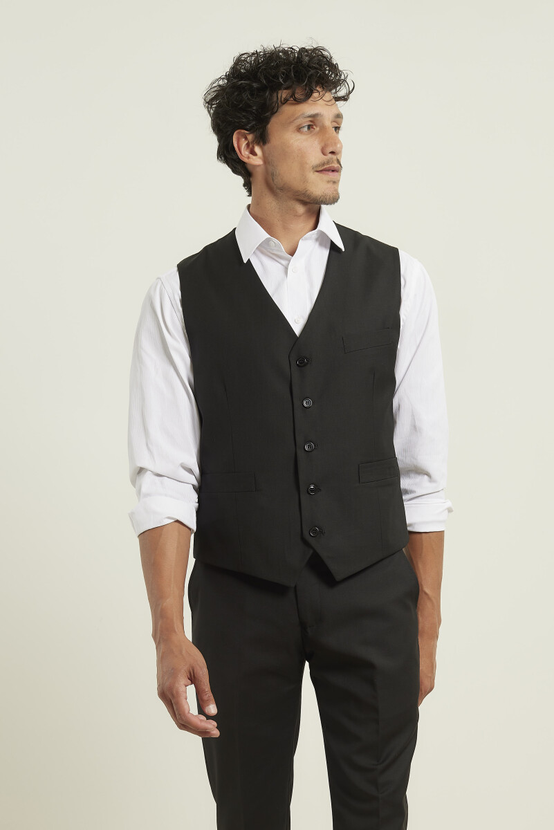 CHALECO VESTIR HARRINGTON LABEL - Negro 