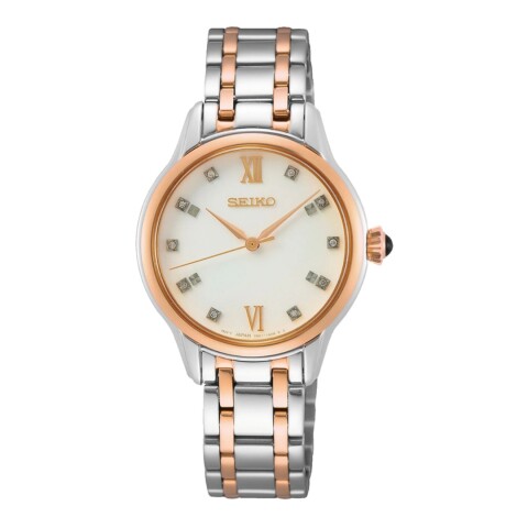 Reloj Seiko SRZ542P1 para dama con correa de acero Rosé