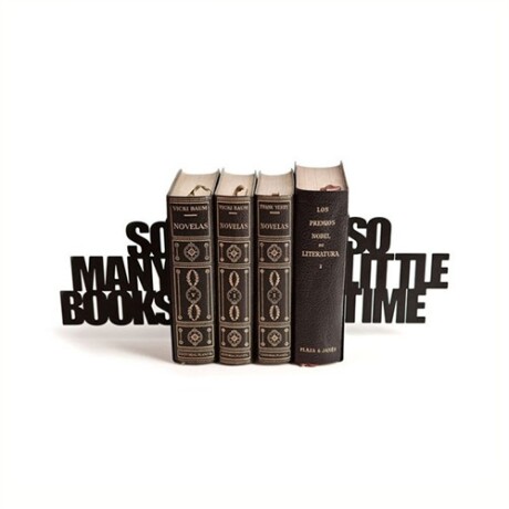 Sujeta libros ""So Many"" negro Sc