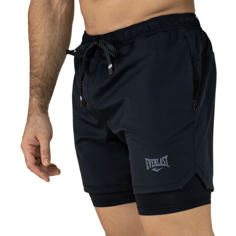 SHORT WAR 2N1 MEN POLY/ELAST EVERLAST DYNAMIC NA M6 BLACK