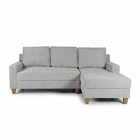 Rinconera Lucci - Tela Microfibra - Chaise derecho Berlin 05 (Ceniza)