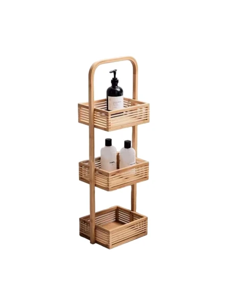 ESTANTERIA 3 NIVELES 38X24X76CMS BAMBOO NATURAL ESTANTERIA 3 NIVELES 38X24X76CMS BAMBOO NATURAL