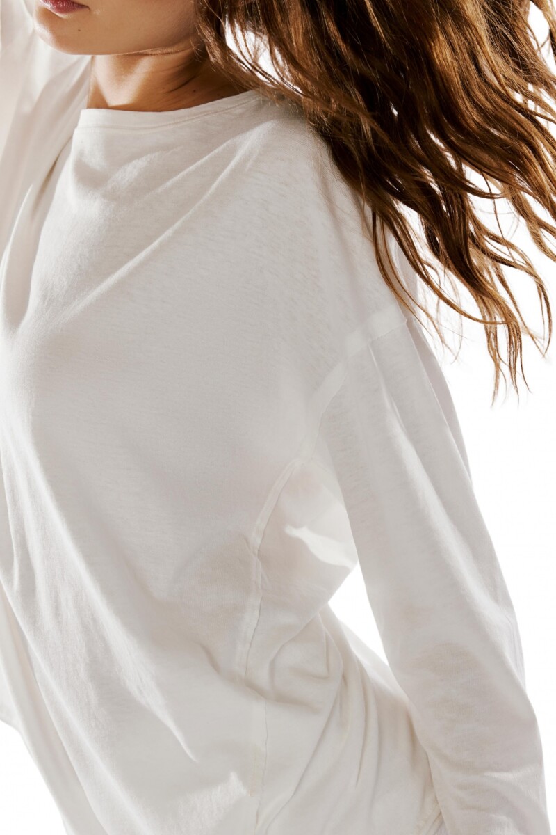 CAMISETA NINA ML Marfil