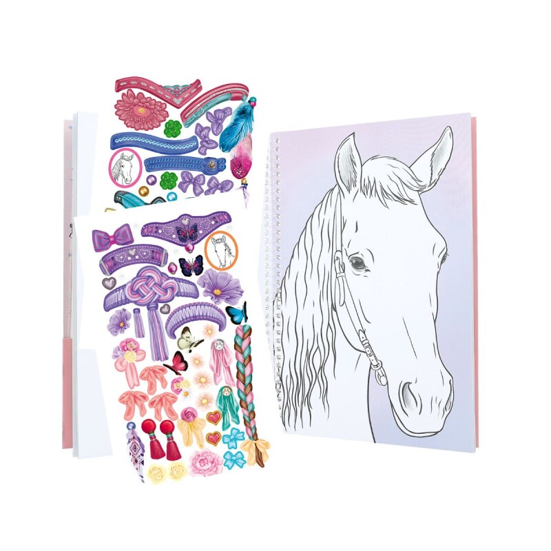 Libro creativo con stickers y para colorear Crea tu caballo Blaze Libro creativo con stickers y para colorear Crea tu caballo Blaze