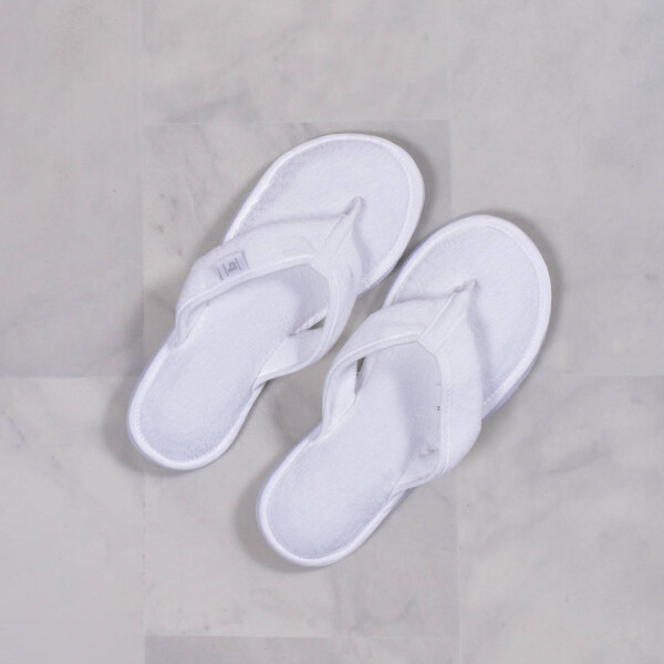 Zapatilla de Cama Velour Blanco M