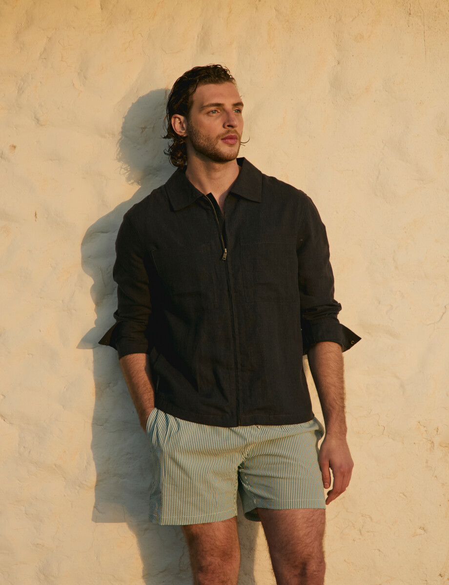 300410 CAMPERA LINO THAI Azul Oscuro