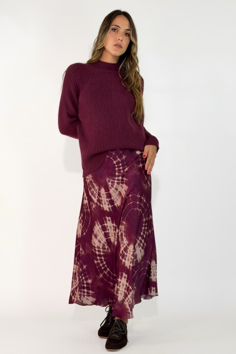 POLLERA CALISTA Bordo