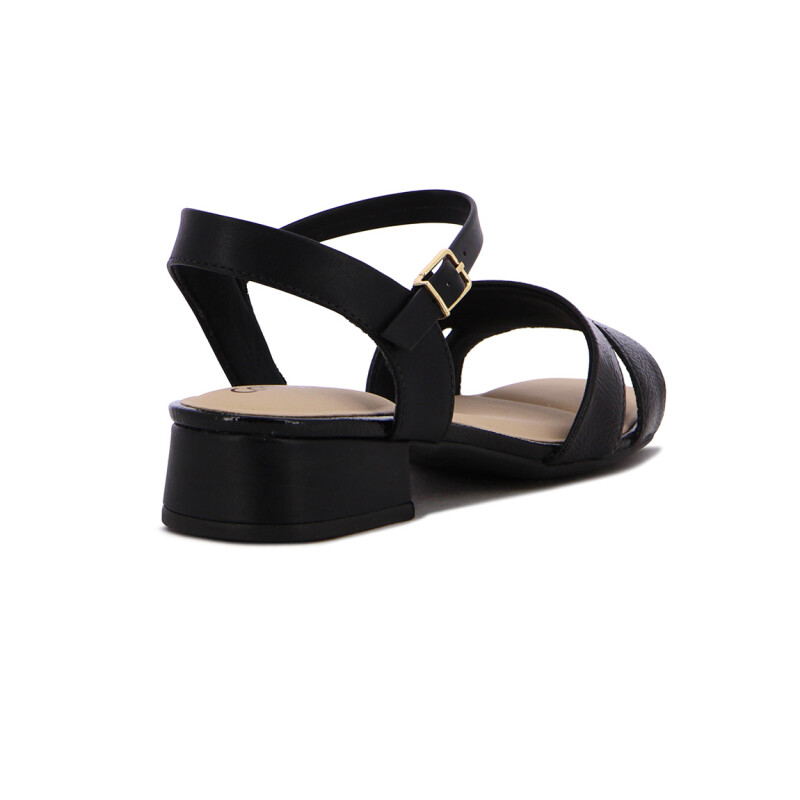 Sandalia Mujer Comfortflex Taco Bajo Negro