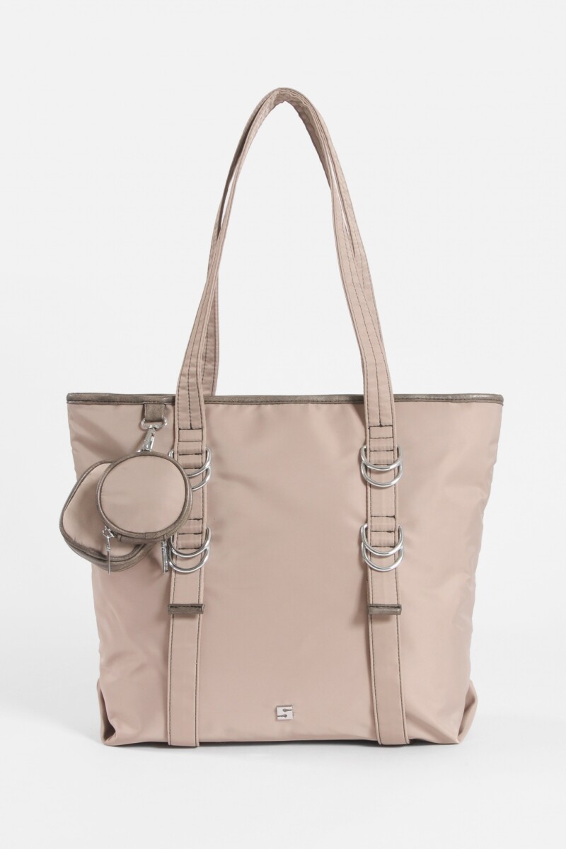 Shopper con monederos removibles beige