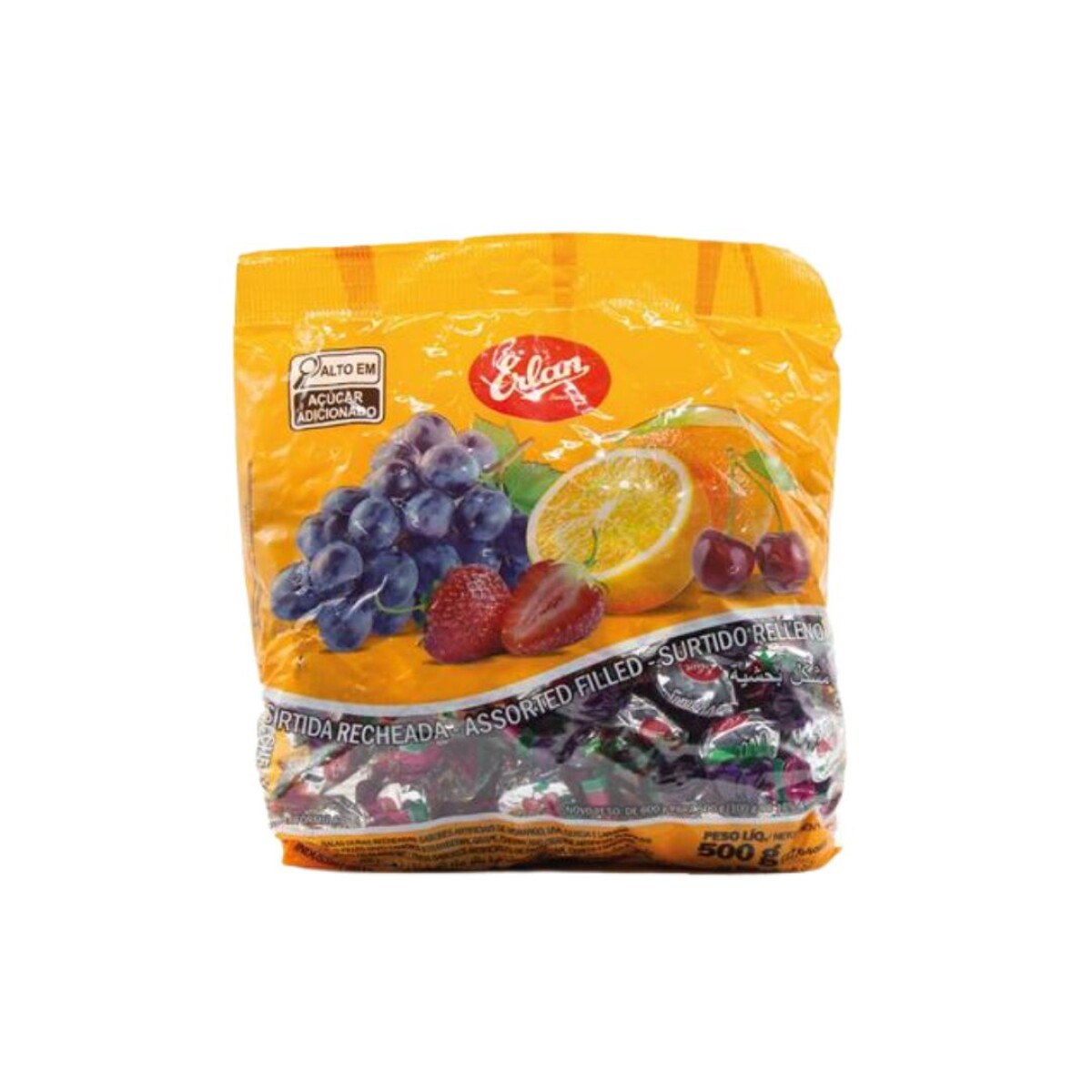 CARAMELO ERLAN SURTIDO FRUTAS DUROS 500GRS 100PCS 