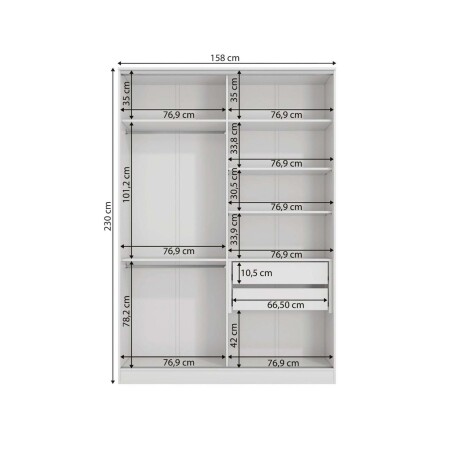 PLACARD 2 PUERTAS MDP BLANCO OXFORD