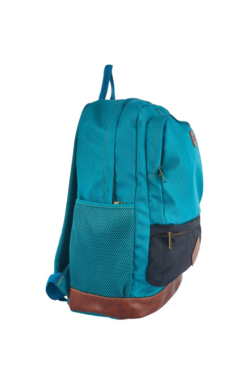 Mochila grande con bolsillo Celeste