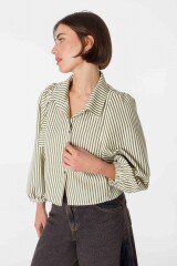 Camisa Aisling Crudo/Verde