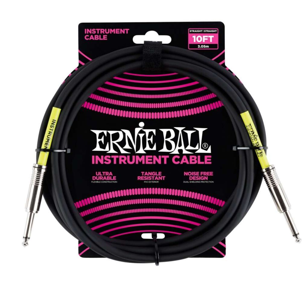 Cable Guitarra Ernie Ball Po6048 10 Ft - Black 