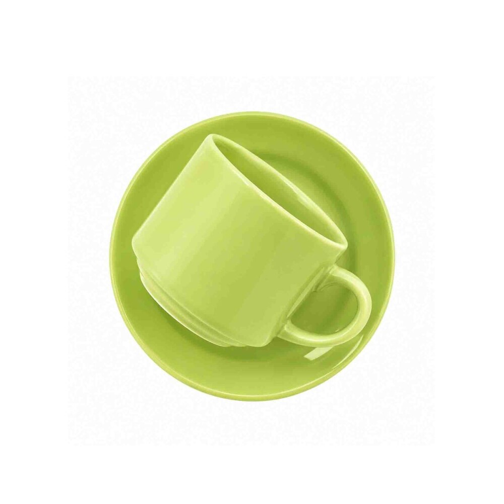 Taza te con plato verde 200 ml BIONA Taza te con plato verde 200 ml BIONA