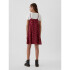 BTTN FRNT SLIP DRS BURGUNDY FLORAL