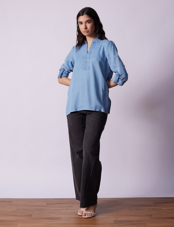 Blusa Lyocell JEAN CLARO