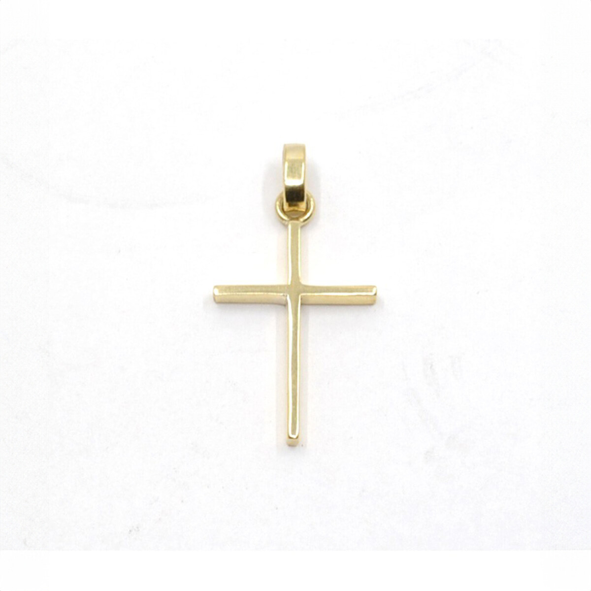 Cruz barra cuadrada En Oro 18k Amarillo 23 x 15 mm 