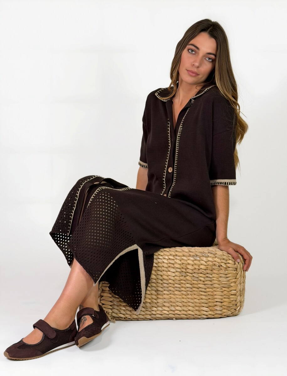 VESTIDO GRAVIOLA - CHOCOLATE 
