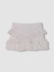 Falda De Openwork Con Volantes Blanco