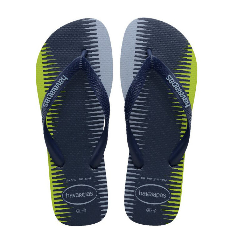 Ojotas de Hombre Havaianas Trend Azul Marino - Verde Fluo