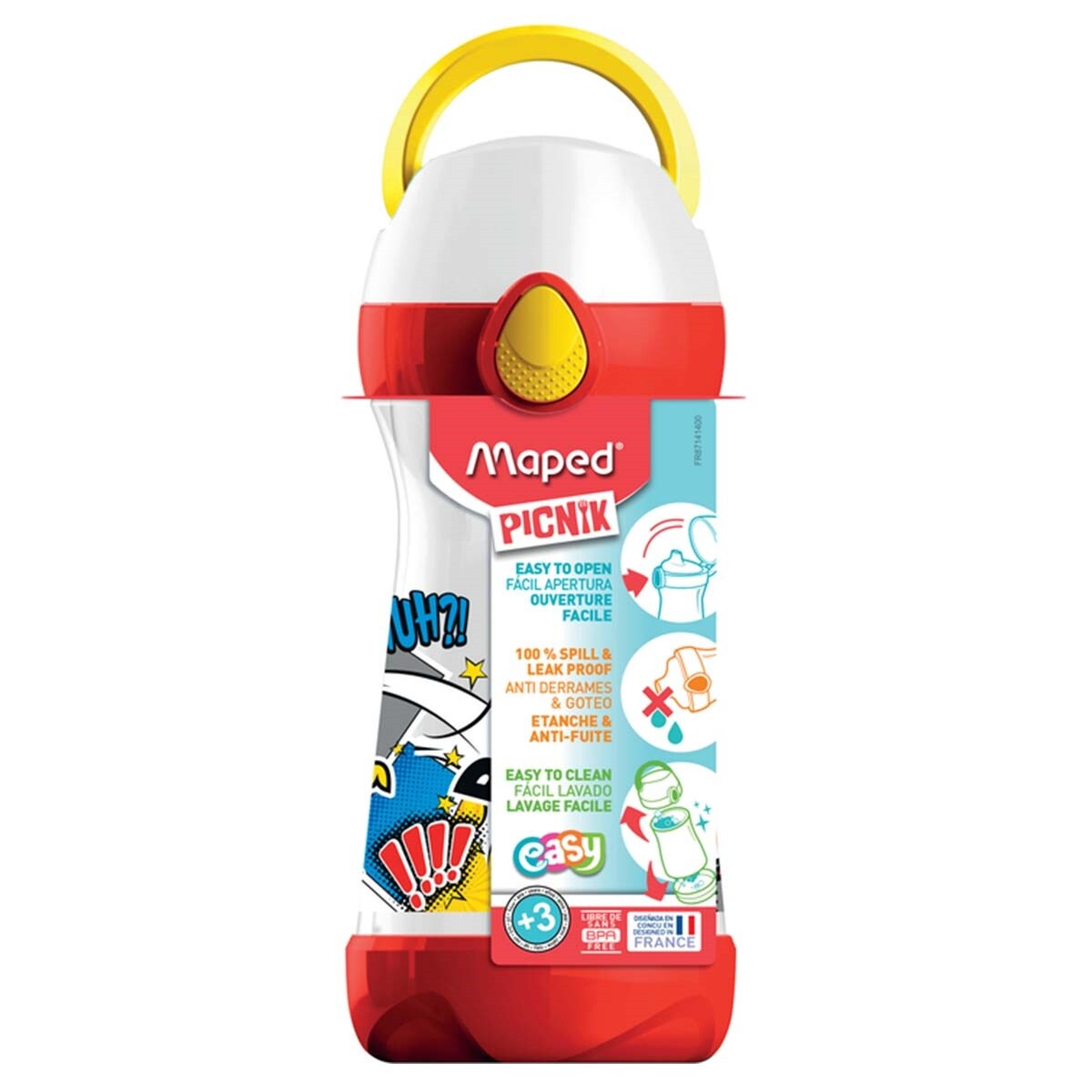 BOTELLA MAPED CONCEPT 430ML COMICS Rojo