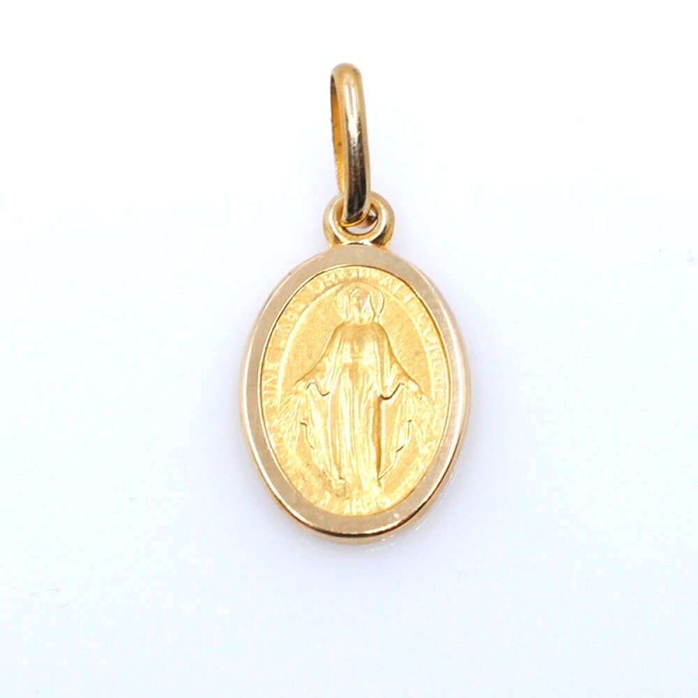 Medalla oro 18k Milagrosa 12mm x 8mm Medalla oro 18k Milagrosa 12mm x 8mm