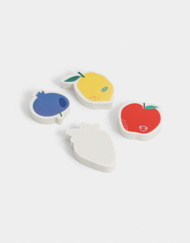 Útiles Varios Foodie Set De Gomas De Borrar De Frutas - Combinacion Multicolor