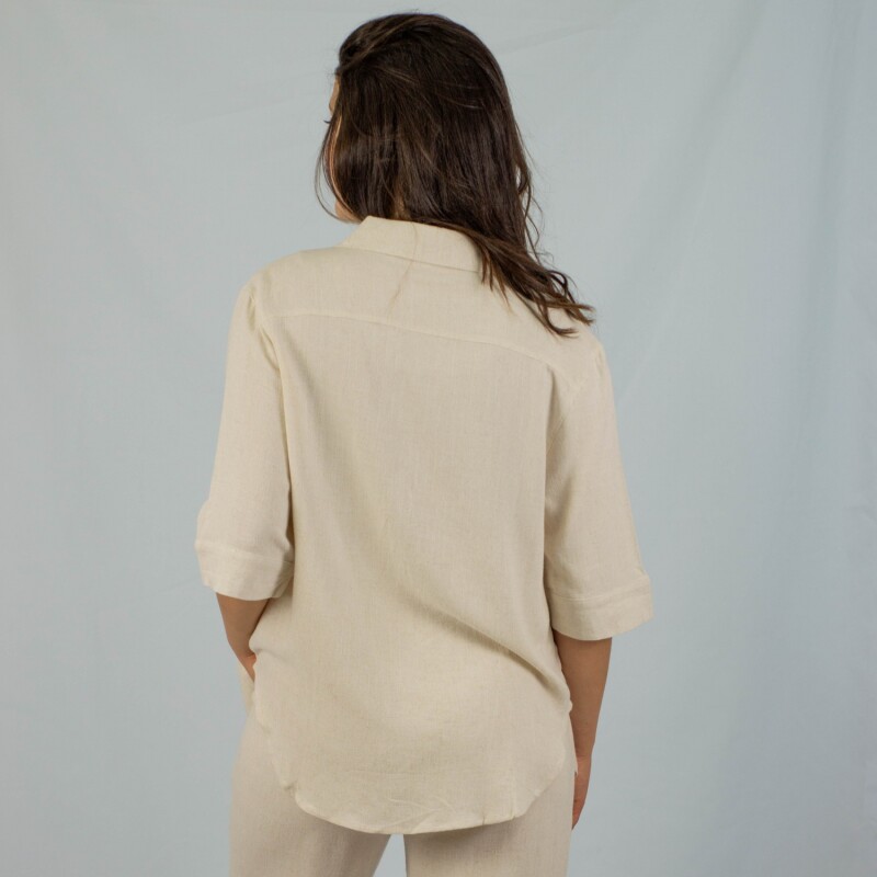 Camisa Lino Slowly Off White