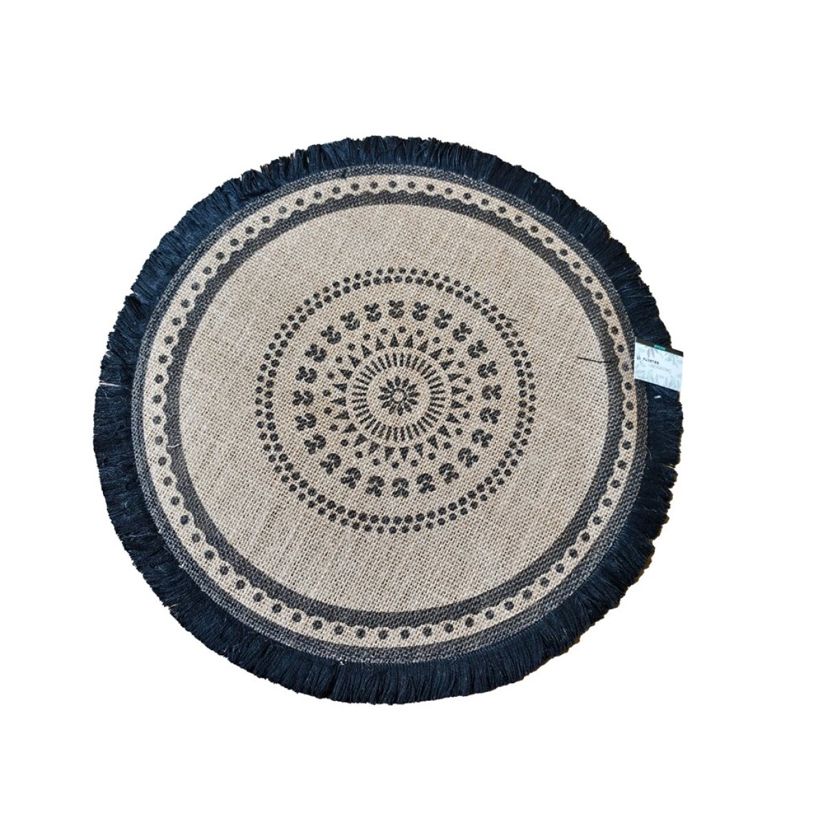 INDIVIDUAL YUTE CIRCULAR D38CM NATURAL/NEGRO 