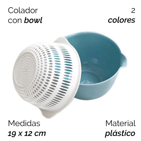 Colador De Plástico C/bowl W607 Unica