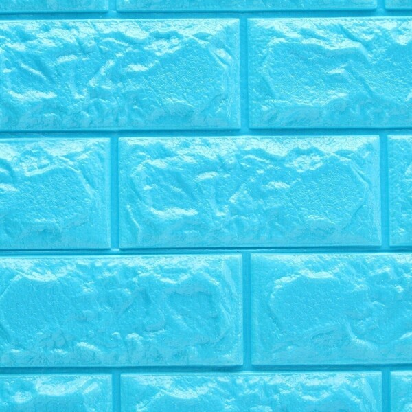 Revestimiento Pared Adhesivo Fácil Colocación Piedra X20 Un Variante Color Celeste