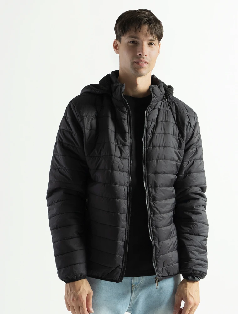 Campera Capitoneada C/Cap y Corderito Negro