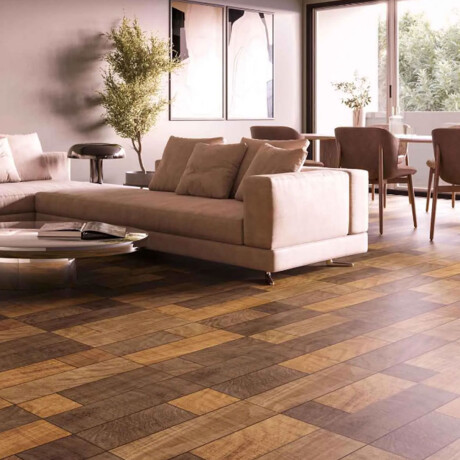 CERAMICA PISO Y PARED SATINADO MARRON MADERADO 60X60 PIEZA GAMAS DE MARRON