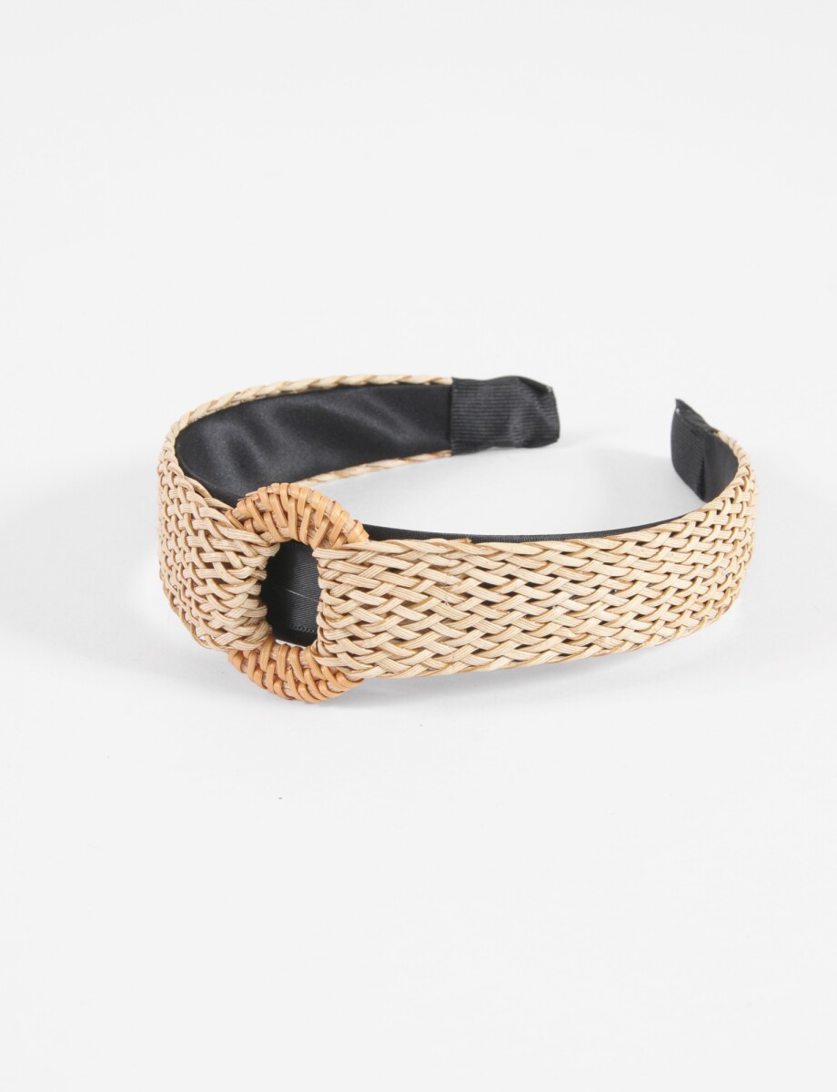 Vincha de rafia - beige 