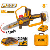 MOTOSIERRA 20V 8 BATERIA 2AH + ACCESORIOS INGCO CGSLI20882 AMARILLO MOTOSIERRA 20V 8 BATERIA 2AH + ACCESORIOS INGCO CGSLI20882 AMARILLO