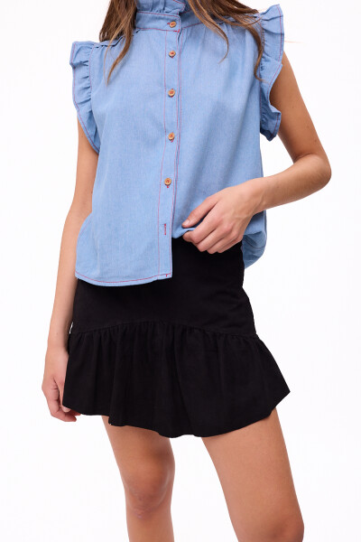 FALDA ULA COURO Negro