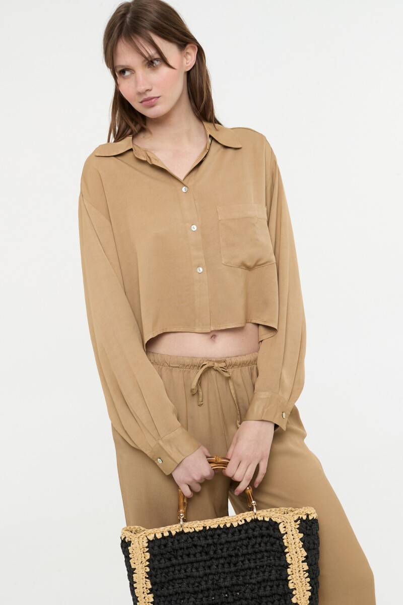 CAMISA CLASIC FIT Camel