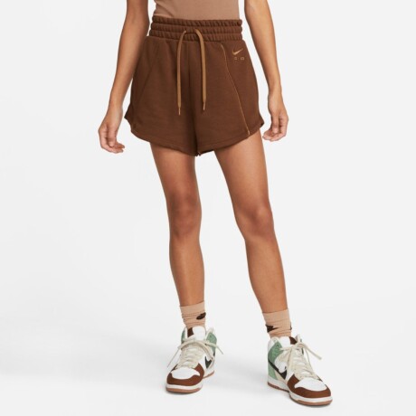 Short Nike Moda Dama Air Flc Cacao Wow S/C