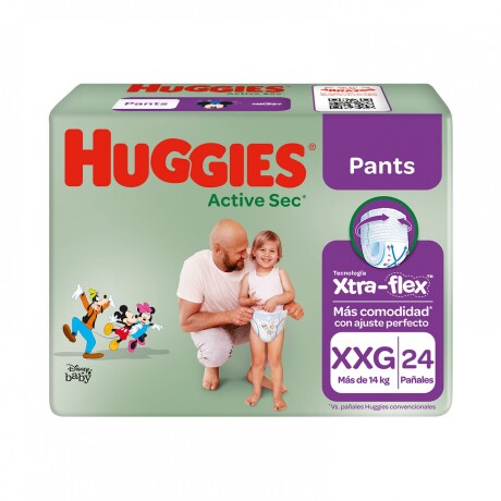 Pañales Huggies Active Sec Xxg X 24 Pañales Huggies Active Sec Xxg X 24