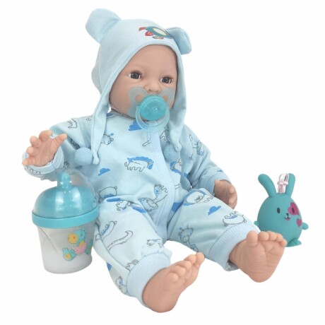 Bebote New Born con Pijama y Biberón CELESTE