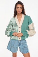 Cardigan Play Crudo/Verde