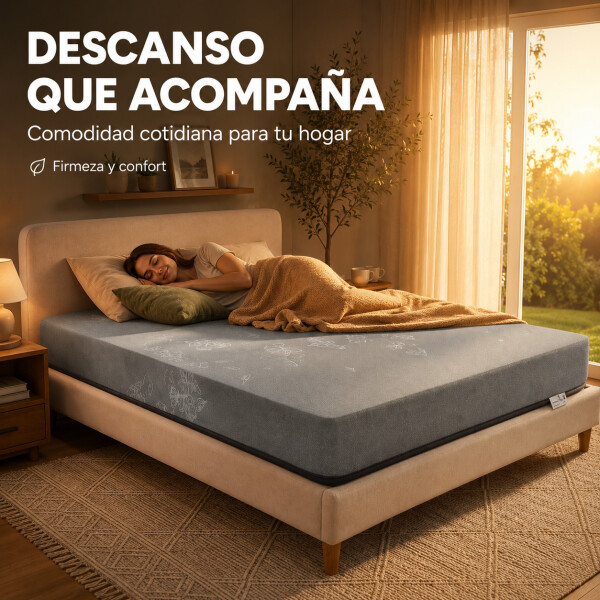 Colchón Kappesberg 2 Plaza Espuma Alta Densidad 19 Cm 120 Kg Gris 1
