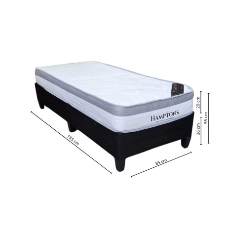 Sommier 1 Plaza 80x185 - Colchon THM Hybrid Rhodium Sommier 1 Plaza 80x185 - Colchon THM Hybrid Rhodium
