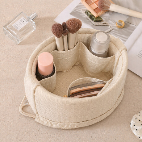 Neceser rigido con cierre ajustable Velvet BLove Beige