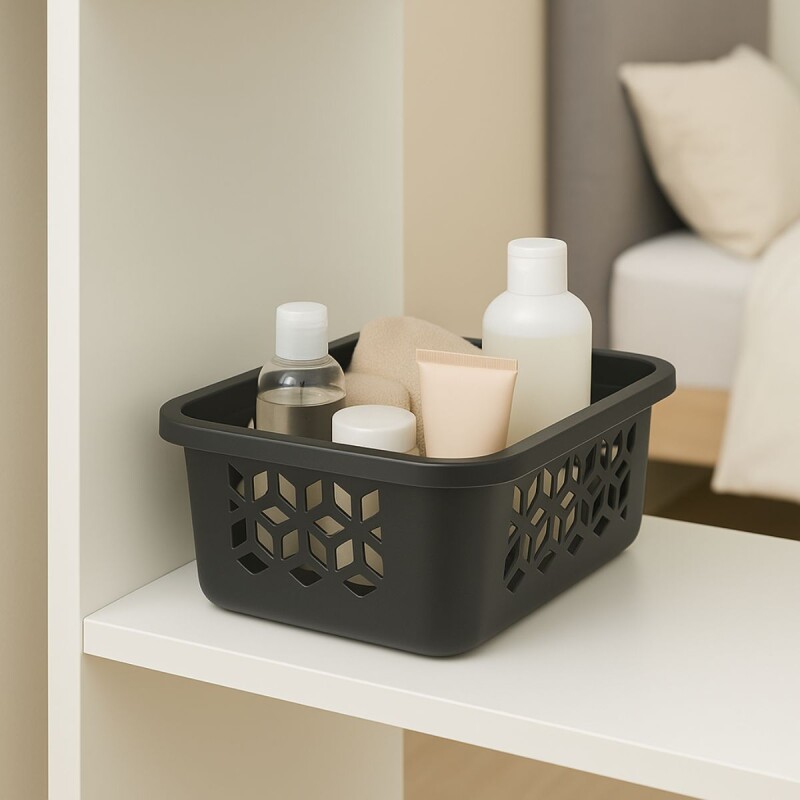 Caja organizadora P con tapa NEGRO