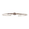 Brazalete Delhi-Plata 925 rodinada- Piedra Cuarzo rosa-BR2015 conpiedra