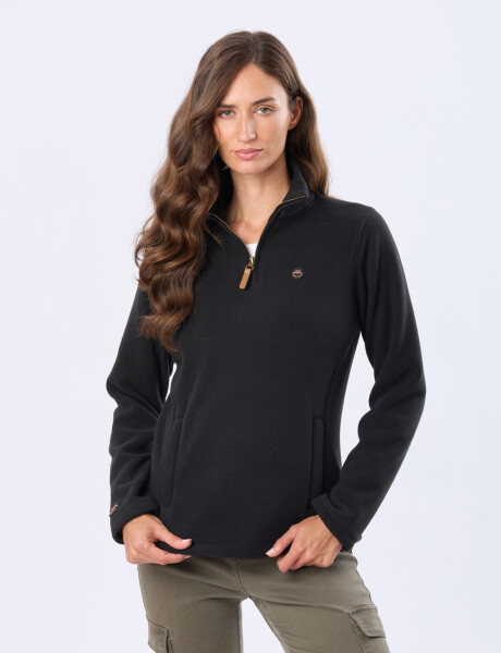 BUZO POLAR MEDIO CIERRE Negro