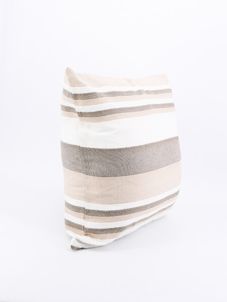 FUNDA ALMOHADON RAYAS BEIGE